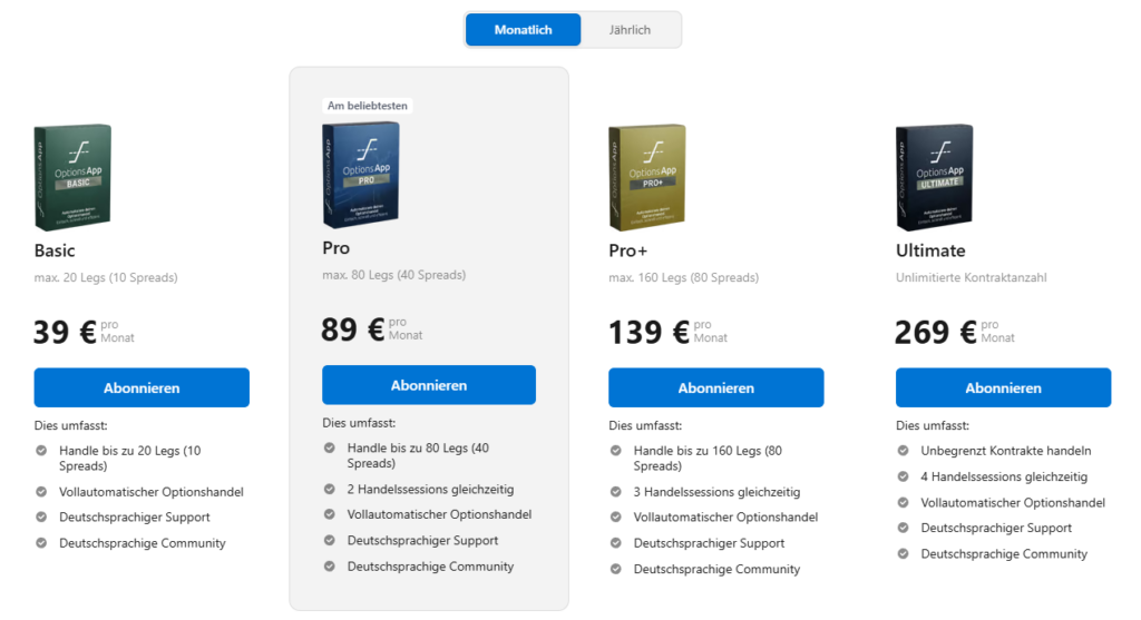 OptionsApp Abos monatlich